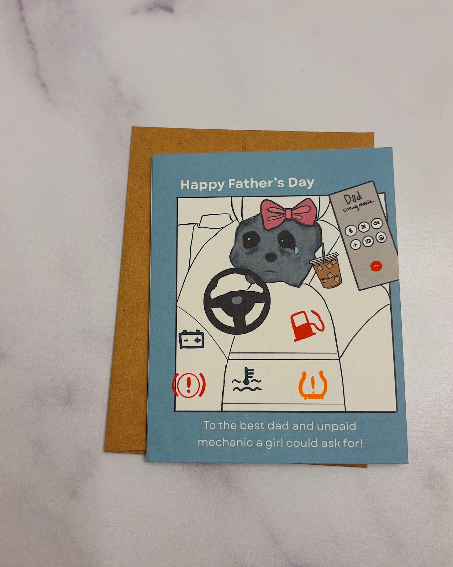 Just a girl Father’s Day card